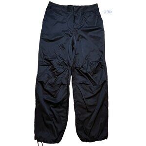 A New Day Black Satiny Drawstring Ankle Loose SZ 10 Athleisure Street Style